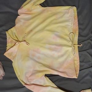 Ragstock Crop top turtle neck tye dye sweater